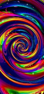 Vibrant colorful swirl art in purple tones.