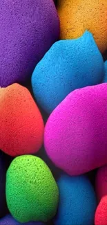 Colorful textured sponge pattern wallpaper.