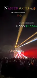 Concert night wallpaper with vibrant lights