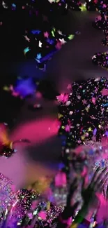 Colorful mobile wallpaper with vibrant confetti explosion.