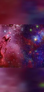 Vibrant galaxy wallpaper with nebulae and stars.