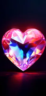 Heart-shaped gemstone with vibrant colors.