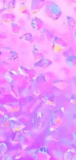 Vibrant pink crystal wallpaper with abstract design for mobile.