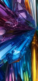 Vibrant colorful crystal prism wallpaper.