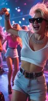 Vibrant dance party scene with lively energy.