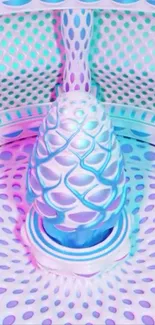 Colorful 3D geometric pattern mobile wallpaper.