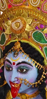Intricate colorful deity artwork with vibrant details