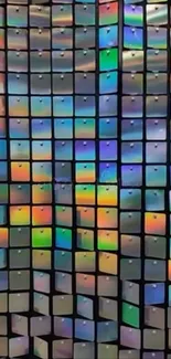 Vibrant pattern of digital tiles in geometric design