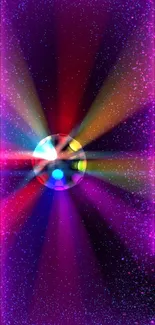 Vibrant mobile wallpaper with colorful disco ball lights.