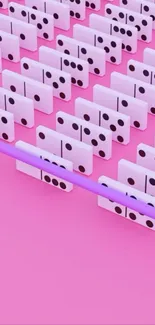 Pink domino tile design for mobile wallpaper.
