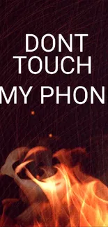 Bold pink wallpaper with 'Don't Touch My Phone' text design.