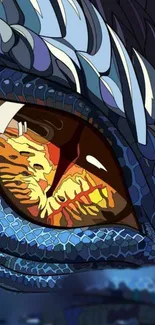 Vibrant dragon eye illustration with intricate details and vivid colors.