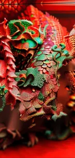 Vibrant dragon fantasy art with intricate colored scales.