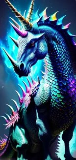 Colorful dragon fantasy wallpaper with vibrant scales and mystical aura.