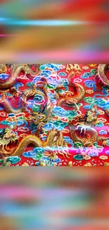 Colorful dragon wallpaper with rich details and vibrant colors.