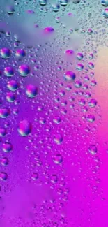 Colorful droplets abstract wallpaper with purple, blue, and pink gradient hues.