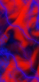 Vibrant red and blue electric storm wallpaper design for mobile.