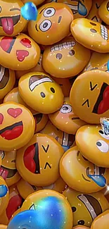 A lively, colorful emoji wallpaper for mobile phones.