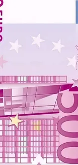 500 Euro currency mobile wallpaper with vibrant design.
