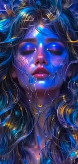Vibrant and colorful fantasy art portrait with intricate details.