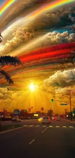 Fantasy cloudscape with vibrant sunset colors and dramatic skies.