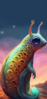 Vibrant, colorful fantasy creature wallpaper art.