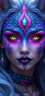 Fantasy themed artwork with mask design.