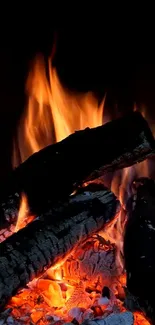 Fire Log Background Wallpapers