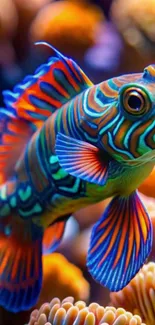 Vibrant and colorful fish swimming underwater.