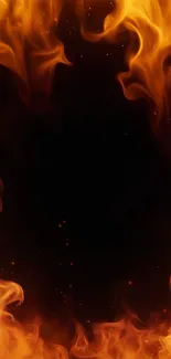 Vibrant flame mobile wallpaper with dynamic fire design.