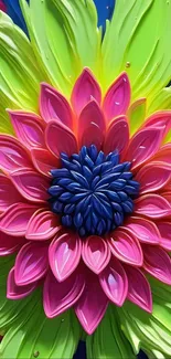 Colorful floral design with vibrant petals.