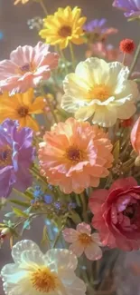 Colorful floral bouquet with vibrant blooms.