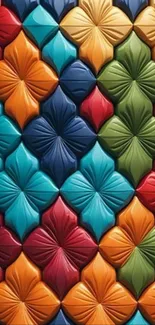 Vibrant 3D floral patterned wallpaper.