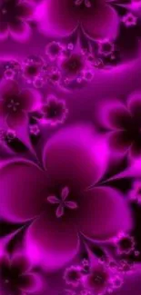 Vibrant pink and purple floral phone wallpaper.