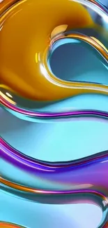 Fluid abstract art design in vibrant colors.