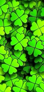 Colorful four-leaf clover wallpaper design.