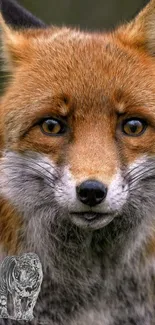 Close-up shot of a fox with a detailed fur texture, showcasing vibrant reddish brown hues.