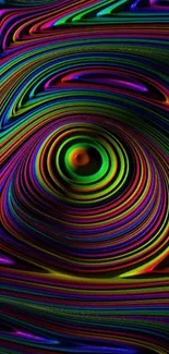 Vibrant fractal art with swirling colors.