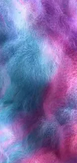 Vibrant pink, blue, and purple furry texture mobile wallpaper.