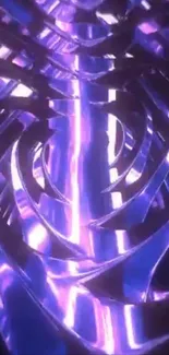 Futuristic abstract wallpaper in vibrant purple shades.