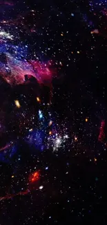 Vibrant galaxy wallpaper with swirling cosmic colors.