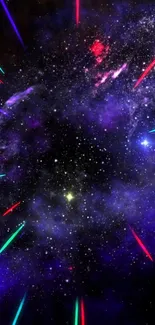 Vibrant galaxy starburst wallpaper with cosmic colors.