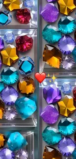 Vibrant collage of colorful gemstones in various shapes and colors.