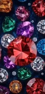 Vibrant and colorful gemstone wallpaper for mobile devices.