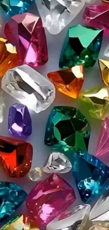 Assorted vibrant gemstones in colorful array.