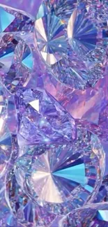 Vibrant purple gemstone crystal mobile wallpaper