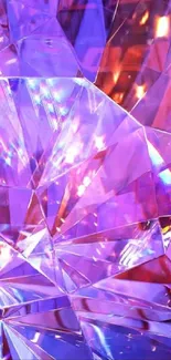 Vibrant purple gemstone crystal abstract design wallpaper.