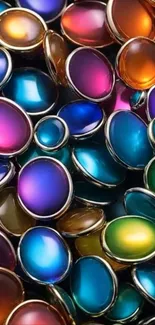 Colorful gemstone mobile wallpaper with vibrant gems.