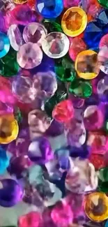 Vibrant multicolored gemstones close-up wallpaper.