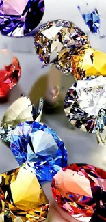 Vibrant gemstones in multiple colors on display